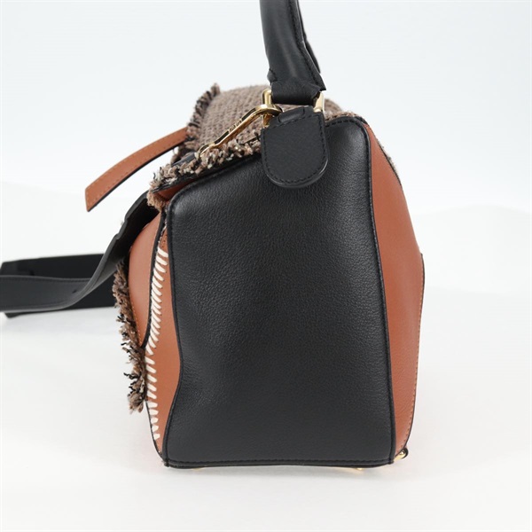LOEWE パズル ミディアム ショルダーバッグ ブラウン ブラック ベージュ ゴールド レザーの画像3