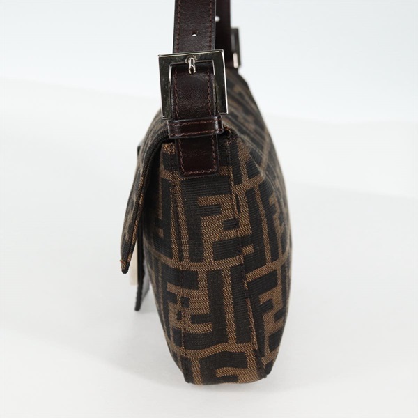 FENDI マンマバゲット ズッカー ショルダーバッグ ブラウン シルバー キャンバスの画像2