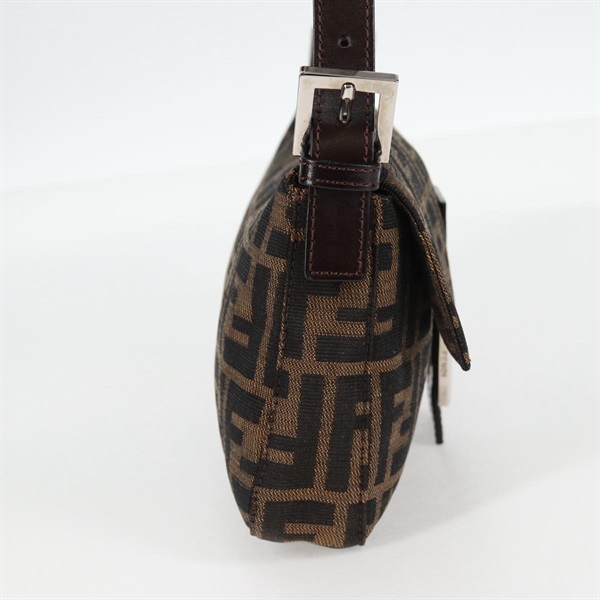 FENDI マンマバゲット ズッカー ショルダーバッグ ブラウン シルバー キャンバスの画像3