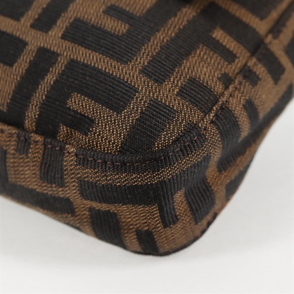FENDI マンマバゲット ズッカー ショルダーバッグ ブラウン シルバー キャンバスの画像6