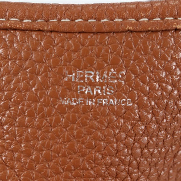 HERMES エヴリン3 PM 2011年 □O ショルダーバッグ ゴールド シルバー トリヨンクレマンスの画像9