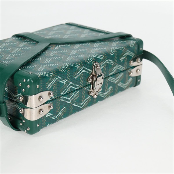 GOYARD ミノディエールトランクバッグ ショルダーバッグ グリーン PVCの画像5