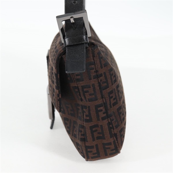 FENDI マンマバゲット ズッキーノ ショルダーバッグ ブラウン ブラック シルバー キャンバスの画像2