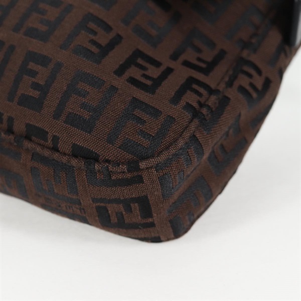 FENDI マンマバゲット ズッキーノ ショルダーバッグ ブラウン ブラック シルバー キャンバスの画像6