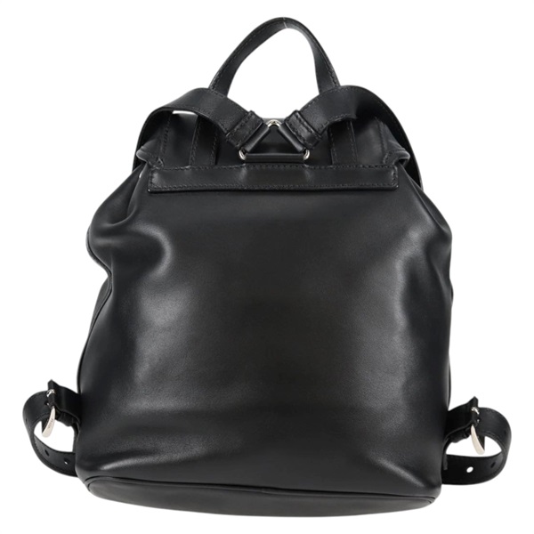 PRADA トライアングル バックパック ブラック シルバー ナッパレザーの画像1