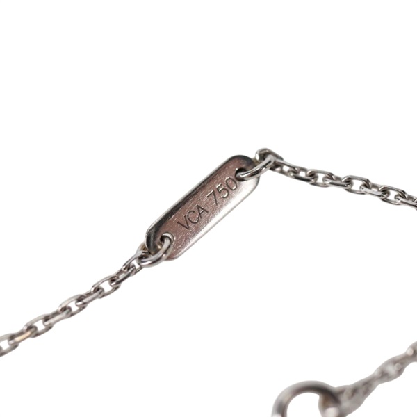 Van Cleef & Arpels スウィート アルハンブラ パピヨン ネックレス ホワイトゴールド ブルー 750WG ターコイズの画像5